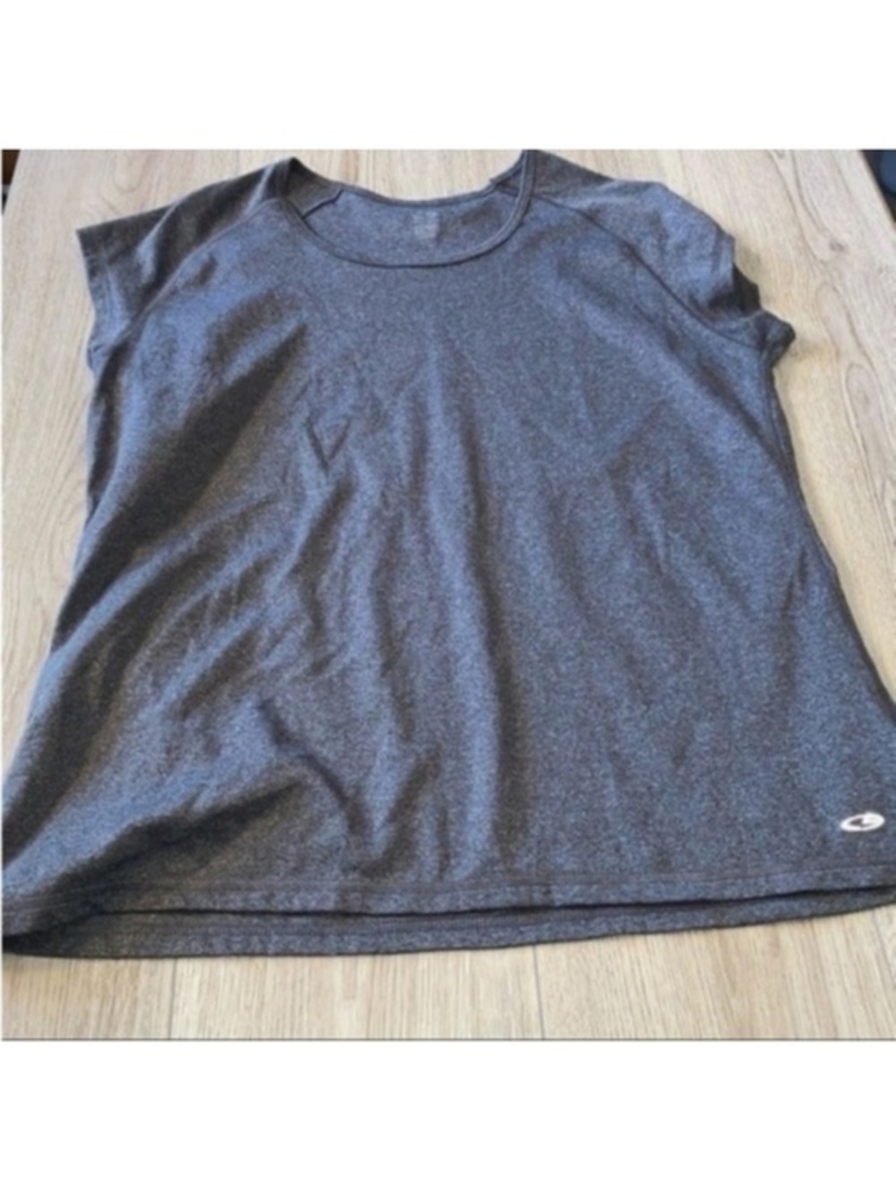 Champion grey gray short sleeve shirt top